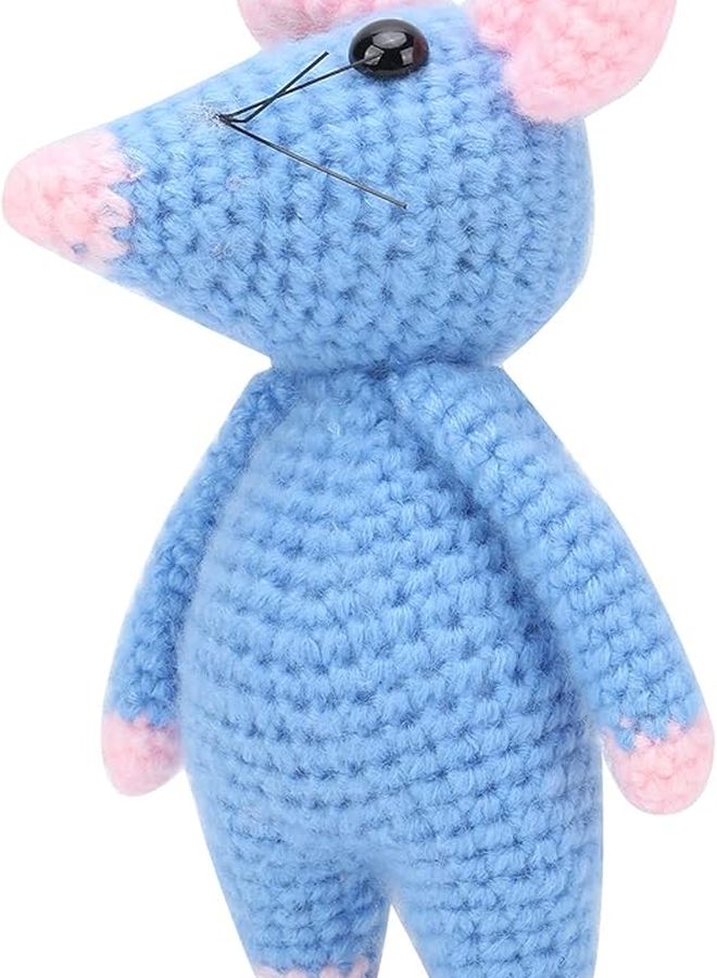 Newborn Baby Photography Props Crochet Costume Knitted Hat Doll Outfit Blue - Image 5